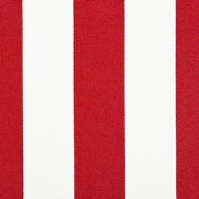 Behúzható napellenző Piros és Fehér 500 × 300 cm