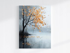 Vászonkép Canvas Tájkép Természet Impresszió Ősz Fa Eső 75x100