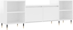 vidaXL fehér magasfényű szerelt fa TV-szekrény 160x35x55 cm