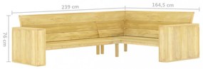 impregnált fenyőfa kerti sarokpad 239 cm