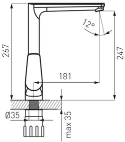 F-Design Brezza, szabadon álló mosogató csaptelep, fényes króm, FD1-BRZ-4-11