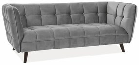 Castello 3 Velvet háromszemélyes kanapé szürke