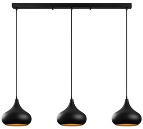 Zsinóros csillár MUBA 3xE27/40W/230V fekete