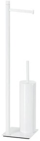 Gedy - TRILLY álló WC-kefe toalettpapírtartóval matt fehér