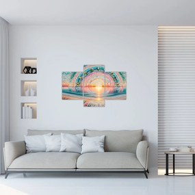 Kép – Naplemente mozaik (90x60 cm)