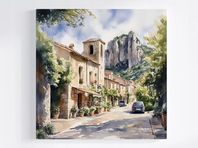Vászonkép Canvas Építészet Franciaország Provence Utca Hegyek 80x80