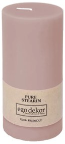 Friendly púder rózsaszín gyertya, égési idő 50 óra - Rustic candles by Ego dekor