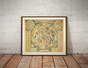 Poszter Csillagtérkép reprint 1706 méret 70x60cm