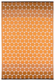 Hexagon narancssárga kültéri szőnyeg, 150 x 90 cm - Green Decore