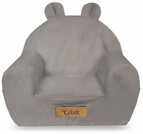 Mini fotel gyerekszobába - Ella - sötétszürke