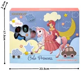 Igoodco 21 Részes Hercegnős Szépítkező Készlet – Körömlakkokkal, Szemfestékekkel, Gyöngyékszerekkel, Unikornis figurával