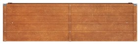 Rozsda színű corten acél kerti magaságyás 160 x 40 x 45 cm