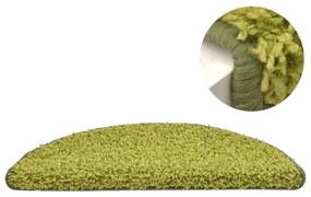 15 db zöld lépcsőszőnyeg 65 x 21 x 4 cm