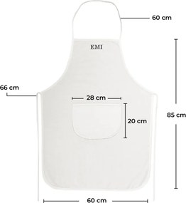 EMI Farmy konyhai kötény, Fehér