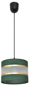 Csillár zsinóron HELEN 1xE27/15W/230V átm. 20 cm zöld/arany
