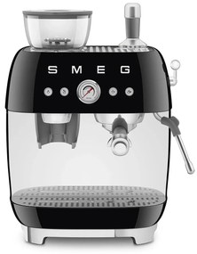 SMEG 50-es retro stílusú EGF03 karos kávéfőző kávédarálóval 2 csésze fekete - Smeg