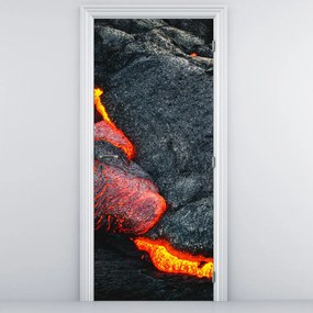 Fotótapéta ajtóra - Láva (95x205cm)