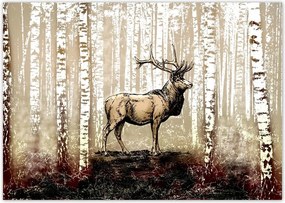 Poszterek A2 Szint Szarvas Nyírfa Erdő