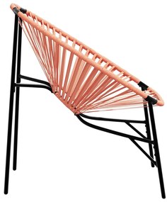 fekete és narancssárga polyrattan kerti tojás szék