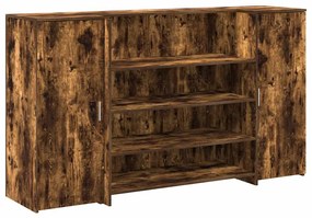 recepciós pult füstös tölgy 180x50x103,5 cm szerelt fa