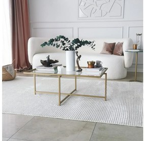 Kávésasztal NAP 35x94 cm arany/átlátszó