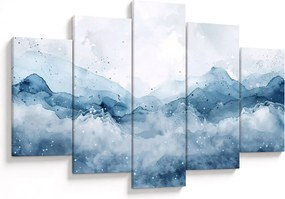 Kép - Felhők és hullámok, akvarell (150x105 cm)