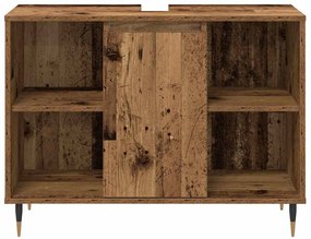 Fürdőszobai Bútor Készlet 3 pcs Öreg fa 30 x 30 x 180 cm