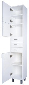 Viva STYLE fürdőszobai ÁLLÓSZEKRÉNY 192 magas POLCOS - BALOS - 35 x 28 x 192 cm