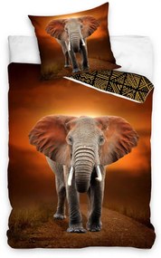 Elefánt Sunset ágyneműhuzat 140×200cm, 65×65 cm