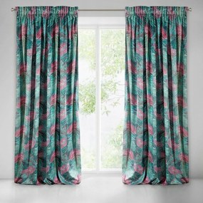 Függöny szalaggal 140x270 toll mintás acélszürke