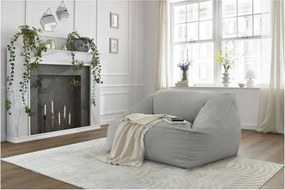 Világosszürke kordbársony babzsákfotel Lilibet – Bobochic Paris