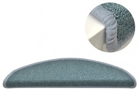 15 db lépcsőszőnyeg 56 x 17 x 3 cm tengerkék félkör alakú