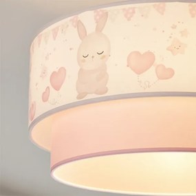 Brilagi- LED gyerek csillár zsinóron BOBO 1xE27/60W/230V átm.40 cm krém./rózsaszín./királyi.