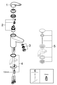GROHE 24317001 - Mosdócsaptelep SWIFT 162 mm fényes króm