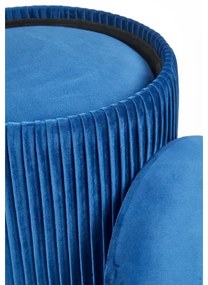 KÉSZLET 2x Taburet MONTY átm. 36/66 cm kék/arany