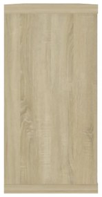 4 db sonoma tölgy színű szerelt fa fali polc 100x15x30 cm