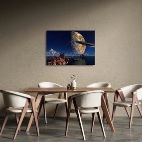Kép - idegenek érkezése (üvegen) (70x50 cm)