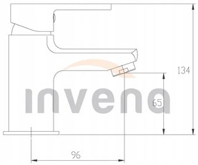 Invena Verso, mosogató csaptelep h-134, króm, INV-BU-82-001-C