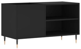 fekete szerelt fa hanglemezszekrény 85x38x48 cm