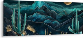 Kép - Türkiz éjszaka (120x50 cm)