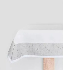 Mg Futófelület Hímzett Csillagok FEHÉR/szürke/ezüst 40x170cm
