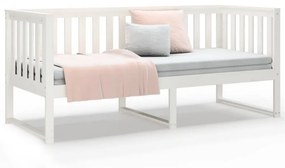 kanapéágy ágy matrac fehér 75x190 cm tömör fa fenyőfa