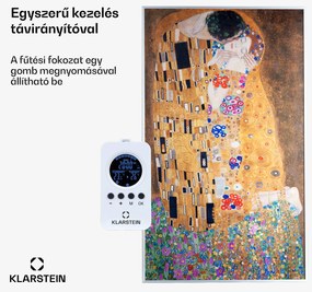 Klarstein Wonderwall Air Art Kuss, infravörös hősugárzó, 101 x 60 cm, 600 W, falra szerelhető, távirányító