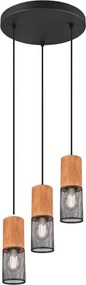 TRIO 304330332 TOSH Többágú Függesztett Lámpa Fekete E27 IP20