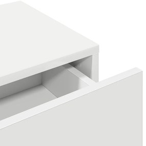Falipolc fiókokkal fehér 100x36x19 cm műszaki fa