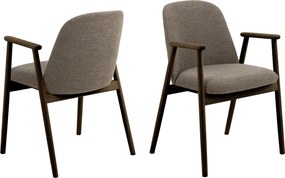 MAZZONI EXPORT RODERIC Barna Taupe (Monza 40)/füstölt lakkozott tölgyfa váz (dió árnyalat) - RETRO FA SZÉK BOUCLÉ  NAPPALIBA ÉTKEZŐBE KONYHÁBA