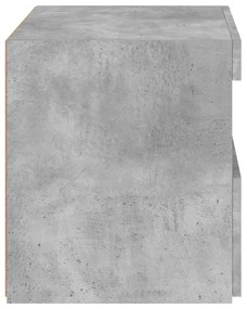 2 db betonszürke éjjeliszekrény LED-fényekkel 50x40x45 cm