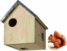 Fából készült mókusház Mókusok három lyukkal Fészek Fülke Öko