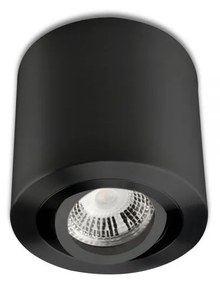 Mennyezeti szpot lámpatest GU10/MR16 LED fényforráshoz, kerek, fekete