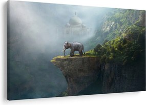 Kép - Az elefánt a Taj Mahal tetején (90x60 cm)